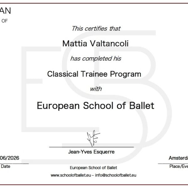 Congratulations, Mattia Valtancoli!